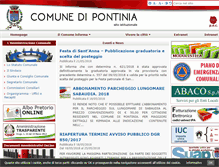 Tablet Screenshot of comune.pontinia.lt.it